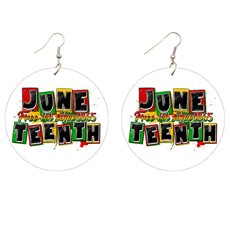 Juneteenth Free-ish Wooden Earrings