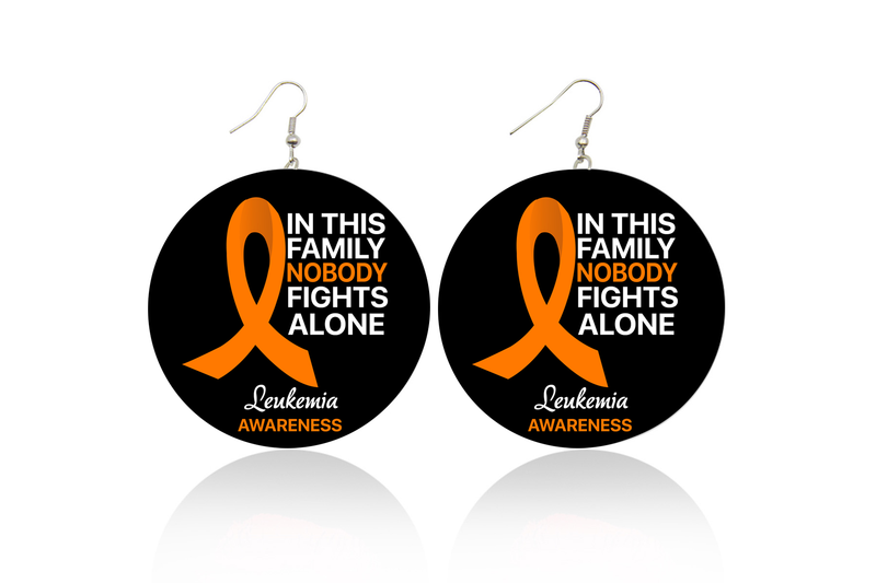 Leukemia Awareness Wooden Earrings