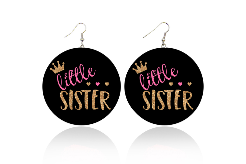 Little Sister Wooden Earrings (Kids/Tween - 5cm)