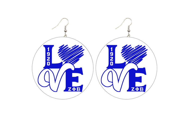 Love 1920 Zeta Wooden Earrings