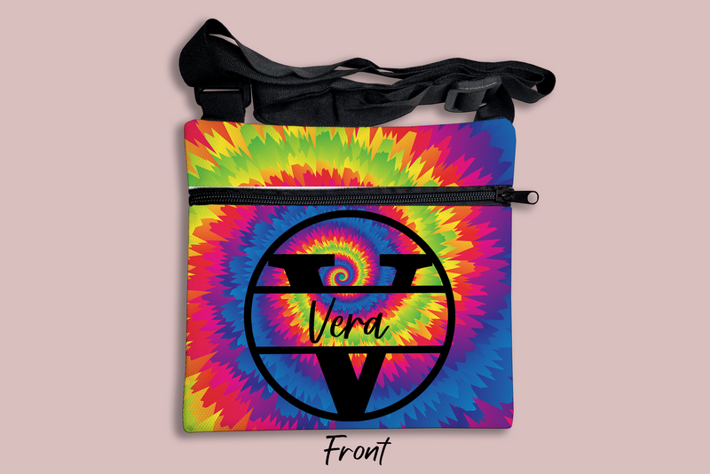 Bold Monogram Tie-Dye Cross Body Bag + FREE Bookmark