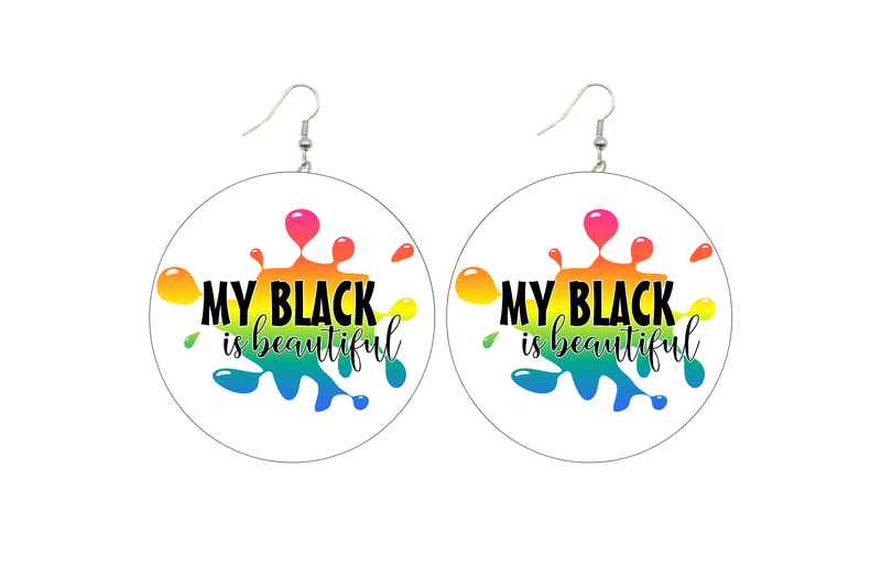 My Black is Beautiful Wooden Earrings