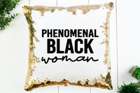 Phenomenal Black Woman Sequin Pillow