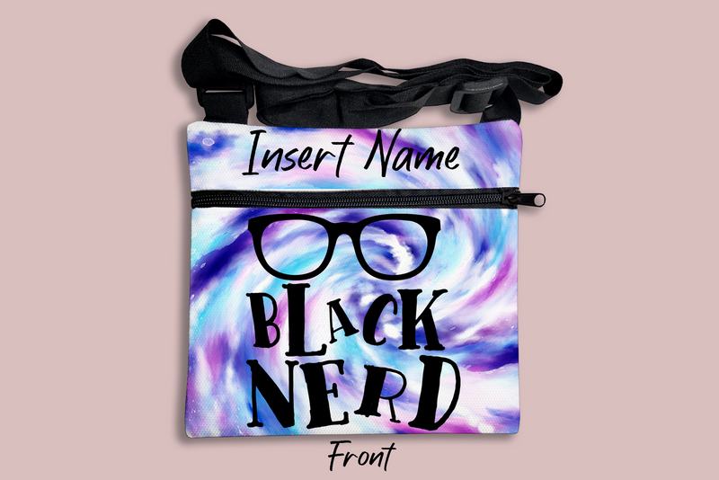 Black Nerd Cross Body Bag + FREE Bookmark