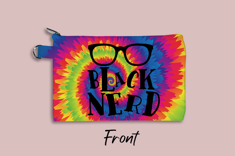 Black Nerd Personalized Cosmetic Bag