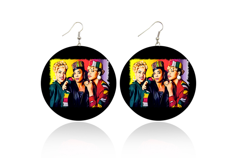 Salt-n-Pepa Wooden Earrings