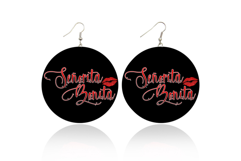 Senorita Bonita Wooden Earrings