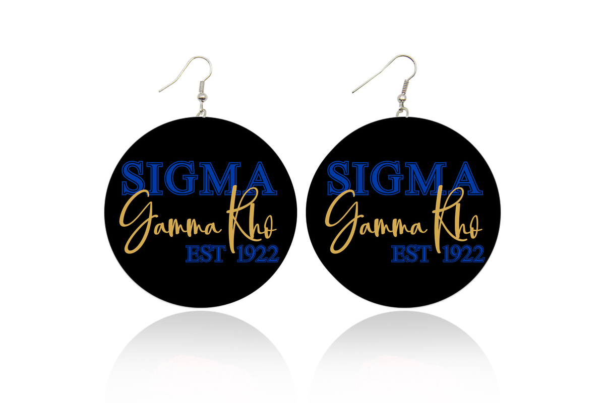 Sigma Est. 1922 Wooden Earrings