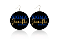 Sigma Est. 1922 Wooden Earrings