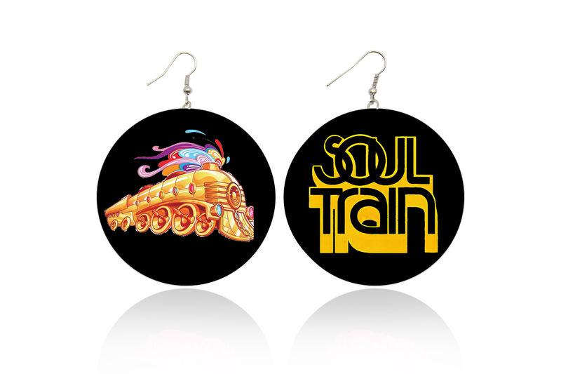 Soul Train Mashup Wooden Earrings