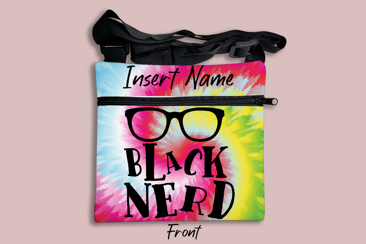 Black Nerd Cross Body Bag + FREE Bookmark