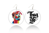 Tupac Thug Life Wooden Earrings