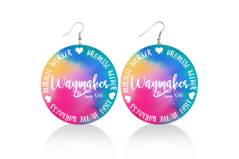 Waymaker (Isaiah 43:16) Wooden Earrings