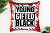 Young Gifted Black Sequin Pillow