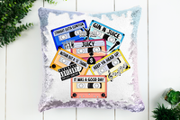 90's Hip Hop Sequin Pillow