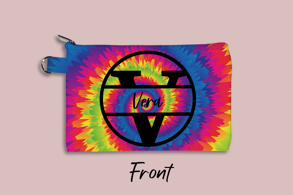 Bold Monogram Tie-Dye Personalized Cosmetic Bag