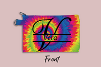 Italic Monogram Tie-Dye Personalized Cosmetic Bag