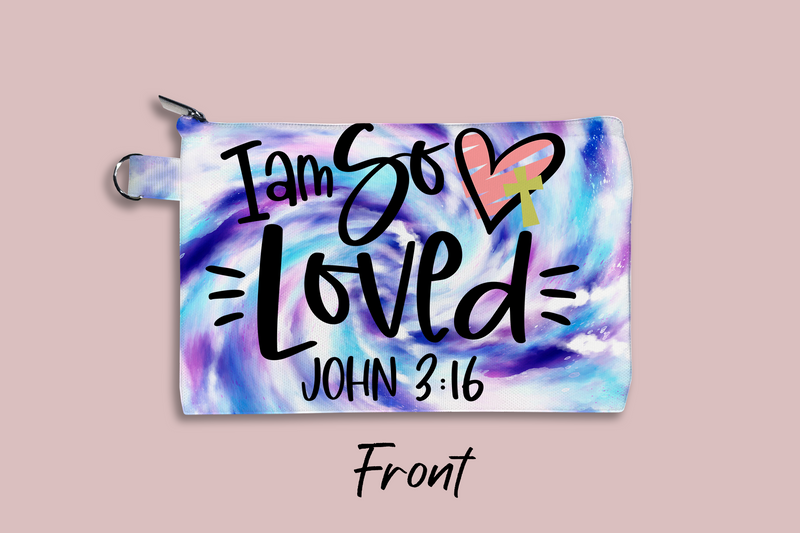 I'm So Loved (John 3:16) Personalized Cosmetic Bag